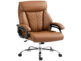Spring Padded Faux Leather Office Chair - Light Brown T3398P377412