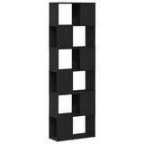 Book Cabinet/Room Divider Black Oak 60x24x186 cm 862078