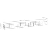 Dog Kennel Silver 8 m Steel 3082106