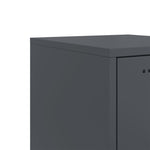 ZNTS Bedside Cabinets 2 pcs Anthracite 36x39x43.5 cm Steel 846619