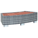 46461 Spa Step Grey Poly Rattan 92x45x25 cm