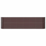 Garden Raised Bed Galvanised Steel 260x40x68 cm Brown 318905