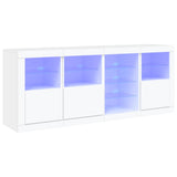 Sideboard with LED Lights White 164x37x67 cm 3209051