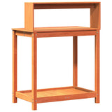 Potting Table with Shelves Brown 82.5x50x109.5 cm Solid Wood Pine 844633