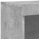 Side Cabinet with LED Lights Concrete Grey Engineered Wood 836626