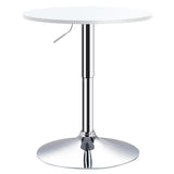 Bar Table 60cm Adjustable Height Round Bistro Table w/ Swivel Top Metal Frame Counter Surface T3398P342297