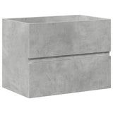 2 Piece Bathroom Furniture Set Concrete Grey Engineered Wood 3324908