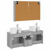 Bathroom Cabinet Set 4 pcs Grey Sonoma Engineered Wood 3406468