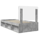 Bed Frame Concerte Grey 90 x 190 cm Solid Pine Wood 3412545
