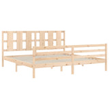 Bed Frame without Mattress 200x200 cm Solid Wood 3194136