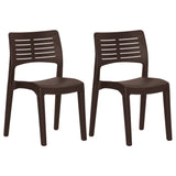 Garden Chairs 2 pcs Mocha Polypropylene 317730
