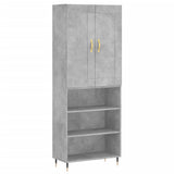 Highboard Concrete Grey 69.5x34x180 cm Engineered Wood 3200053