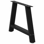 ZNTS Coffee Table Legs A-Shaped 2 pcs Black 60x cm Steel 4012836