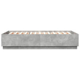 Bed Frame without Mattress Concrete Grey 160x200 cm 3209691