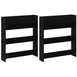 Shoe Cabinet 2 pcs Black Oak 86 x 18 x 90 cm Engineered Wood 875030