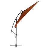 Cantilever Garden Parasol Terracotta Polyester, Metal Large 313755