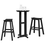 Garden Bar Set 3 pcs Black HDPE 3335802