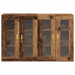 Wall Mounted Cabinet 2 pcs Old wood 69.5 x 34 x 90 cm 3334317