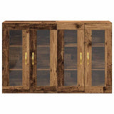 Wall Mounted Cabinet 2 pcs Old wood 69.5 x 34 x 90 cm 3334317