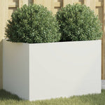 ZNTS Planter White 62x47x46 cm Steel 841602