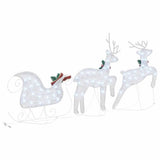 LED Reindeers 3 pcs Cold White Fabric 42012985