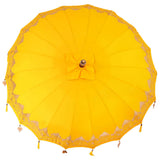 Balinese Parasol Yellow 215 x 215 x 260 cm Cotton and Wood 42006461
