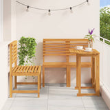 Garden Bistro Set 3 pcs Brown Solid Acacia Wood 3328695