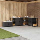 Kitchen Storage HATTEM Black 40 x 50 x 92 cm Steel 874968