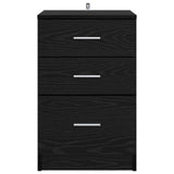 Bedside Cabinet Black Oak 40 x 40 x 63 cm Engineered Wood 880916
