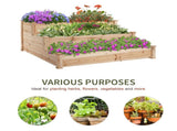 470L Raised Garden Bed, 3-Tier Planter Kit, Elevated Wooden Planters for Garden, Yard & Patio, x T3398P314695