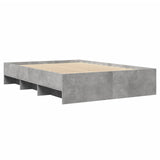 Bed Frame without Mattress Concrete Grey 135x190cm Engineered Wood 3295691