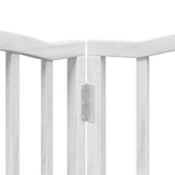 Dog Gate with Door Foldable 6 Panels White 300 cm Poplar Wood 352215