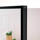 Interior Door Black 93x201.5 cm Tempered Glass&Aluminium 153664