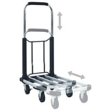 Foldable Transport Trolley 150 kg Aluminium Sliver 146448