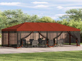 6 x 3 m Terracotta Polyester and Steel 190 3375997