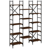 Bookshelf Brown Oak 127.5x28.5x172.5 cm Engineered Wood 838872