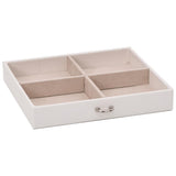 Jewellery Box 4-Layer with Mirror Lockable White 22.5x17.5x16.5 cm 4103560