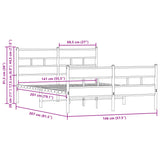 Bed Frame without Mattress with Headboard and Footboard 140x200 cm 4017170