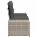 Garden Sofa Grey 123 x 62 x 69cm Poly Rattan 42006807
