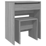 Dressing Table and Stool Grey Sonoma 60x40x113,5 cm 848218