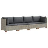 4 pcs Rattan Lounge Set with Cushions GENDT Natural Rattan 3429861