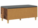 Hall Bench Old Wood 80 x 38 x 46 cm Engineered Wood and Fabric 891534