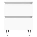 ZNTS Bedside Cabinet White 40x35x50 cm Engineered Wood 826876