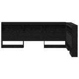 Storage Headboard with Shelf Black Oak 207.5 x 137.5 x 76.5 cm 3335534