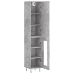 Highboard Concrete Grey 34.5x34x180 cm Engineered Wood 3199077