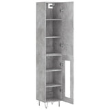 Highboard Concrete Grey 34.5x34x180 cm Engineered Wood 3199077