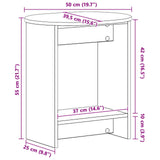 Side Table High Gloss White 50 x 39,5 x 55 cm Engineered Wood 899856