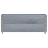 Pallet Collars 2 pcs Grey 100x50 cm Solid Wood Pine 4010284