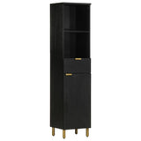 4 Piece Bathroom Furniture Set Black Engineered Wood 3309996