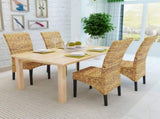 Dining Chairs 4 pcs Abaca and Solid Mango Wood 274200